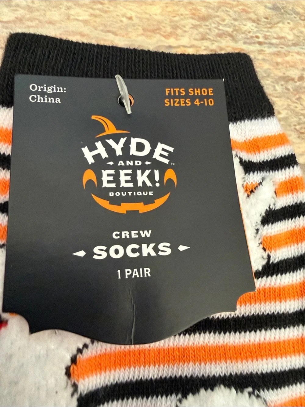 NEWHalloween Ghost Stripe Cozy Socks
